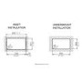 Single Bowl Undermount White Granite Kitchen Sink - Rangemaster Schock Greenwich 750mm x 456mm