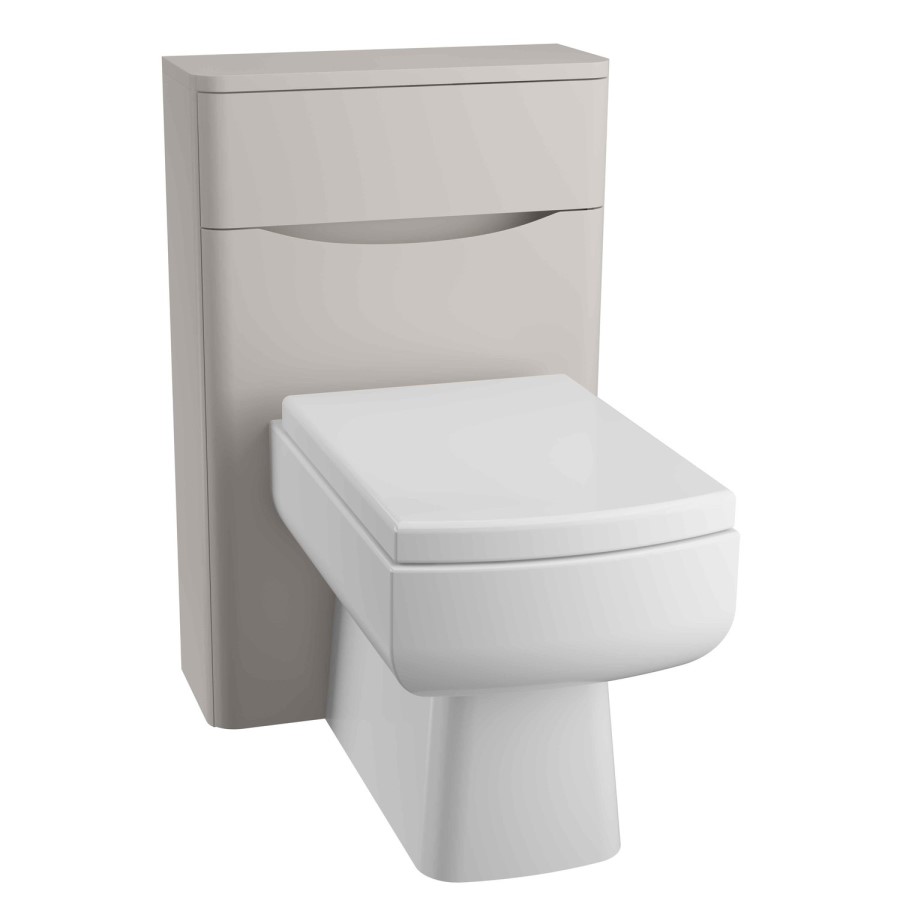 Grey Back to Wall WC Toilet Unit - Without Toilet - W500 x D200mm - Oakland