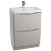 Grey Free Standing Bathroom Vanity Unit &amp; Basin - W600 x H850mm -Oakland