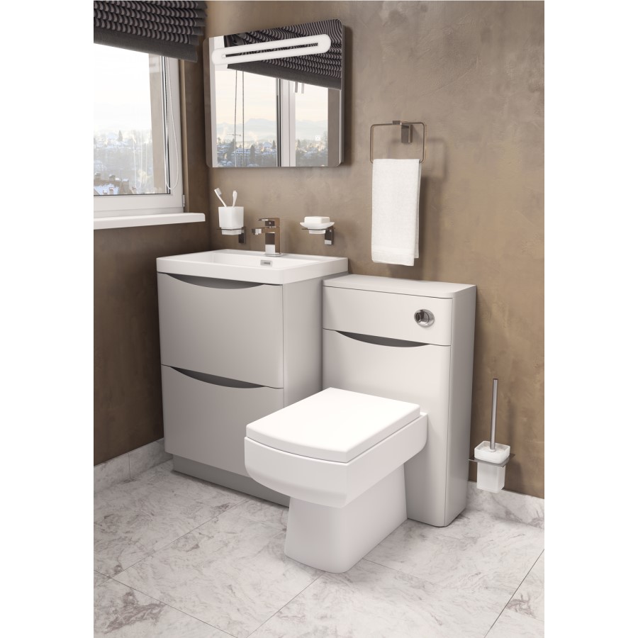Grey Free Standing Bathroom Vanity Unit & Basin - W900 x H850mm - Oakland