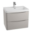 Grey Wall Hung Bathroom Vanity Unit &amp; Basin - 900mm Wide - Oakland