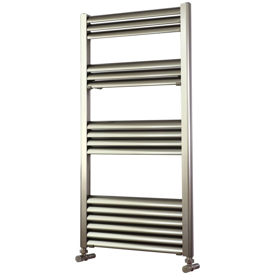 Accuro Korle Champagne Towel Radiator Brushed Aluminium - 1000 x 500mm