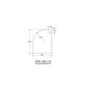 1000 x 800 Offset Quadrant Stone Resin Tray - Acrylic Capped Left Hand