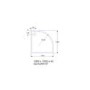 Quadrant Low Profile Shower Tray 1000 x 1000 - JT