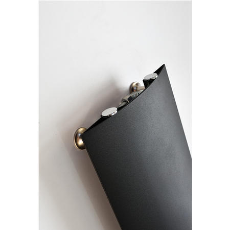 Accuro Korle Black Aluminium Radiator - 2000 x 280mm
