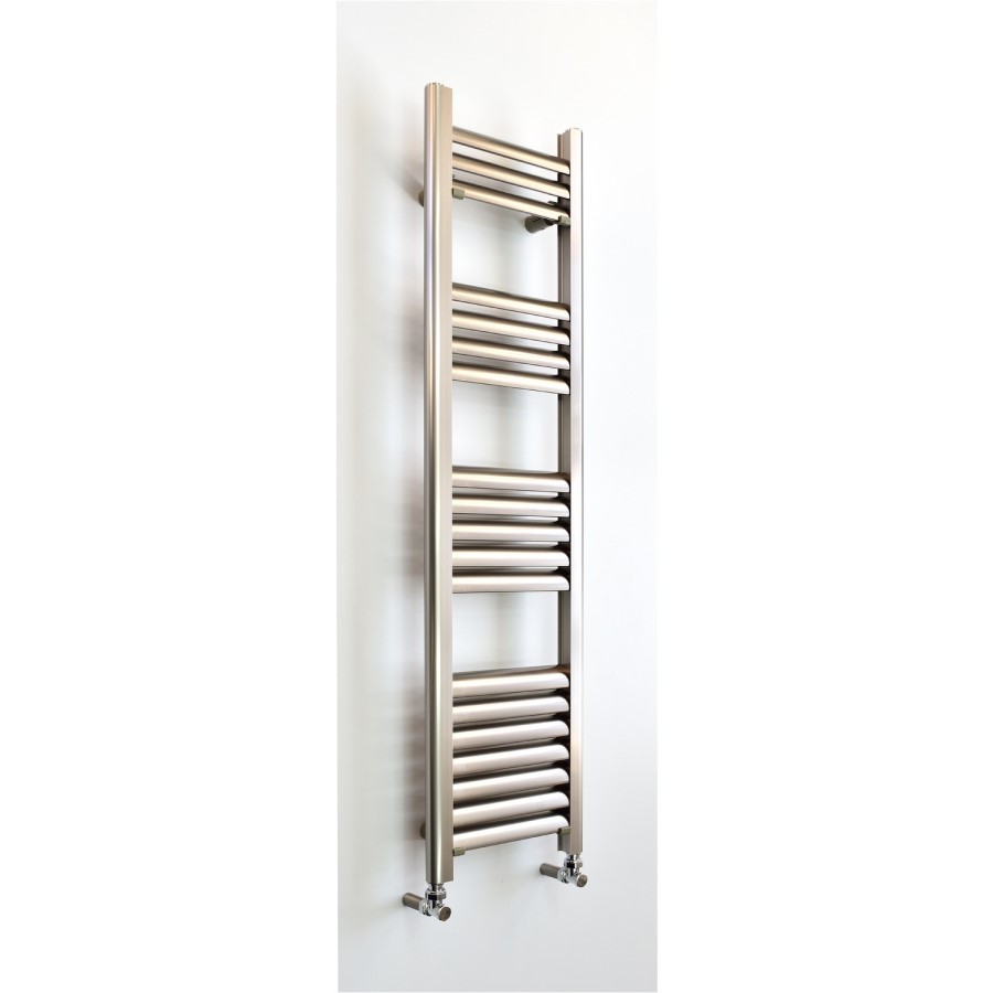 Accuro Korle Champagne Towel Radiator Brushed Aluminium - 1200 x 300mm