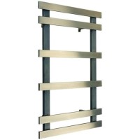 Accuro Korle Brushed Stainless Steel Towel Radiator - 750 x 500mm - 6 Bars