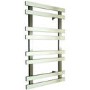 Accuro Korle Brushed Stainless Steel Towel Radiator - 840 x 500mm - 8 Bars