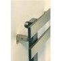 Accuro Korle Brushed Stainless Steel Towel Radiator - 840 x 500mm - 8 Bars