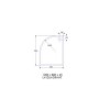 Left Hand Offset Quadrant Low Profile Shower Tray - 1200 x 800mm