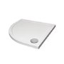 GRADE A1 - 800 x 800 Quadrant Stone Resin Shower Tray - Acrylic Capped