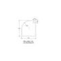 900x800mm Left Hand Offset Quadrant Low Profile Stone Resin Shower Tray