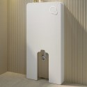 BUN/HAKOB2WGW/99913 White Glass WC Toilet Unit with Cistern & Pneumatic Dual Flush Button for Back to Wall Toilets - Hako