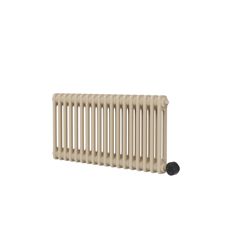 Beige grey Horizontal Smart Electric Radiator with Wi-Fi Thermostat - 1.2KW - H400xW830 - Bathroom Safe