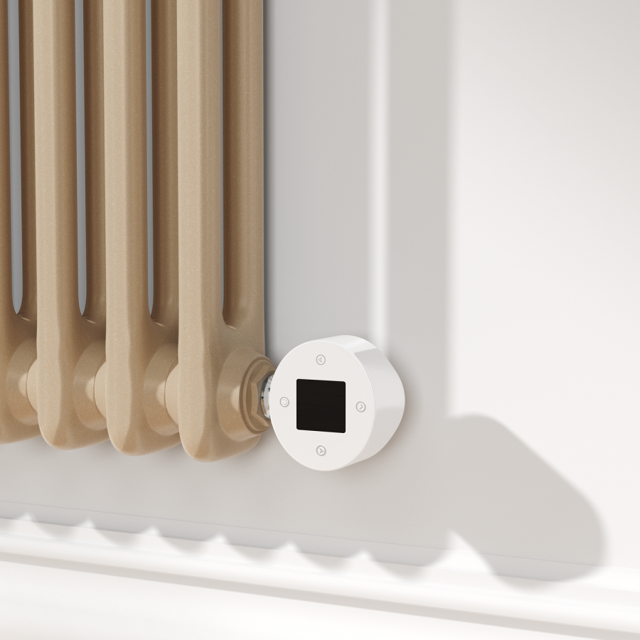 Cleopatra Horizontal Smart Electric Radiator with Wi-Fi Thermostat - 1.2KW - H400xW830 - Bathroom Safe
