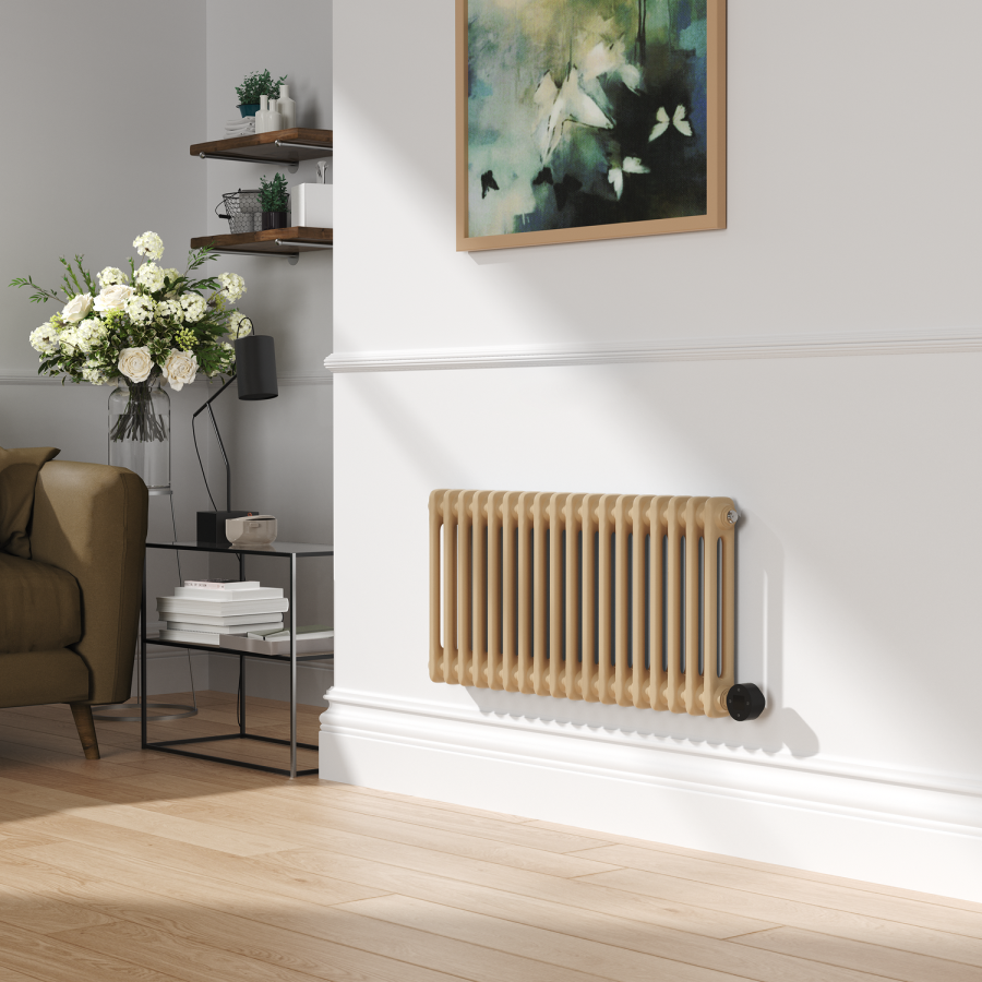 Elk brown Horizontal Smart Electric Radiator with Wi-Fi Thermostat - 1.2KW - H400xW830 - Bathroom Safe