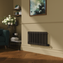 Russet Horizontal Smart Electric Radiator with Wi-Fi Thermostat - 1.2KW - H400xW830 - Bathroom Safe