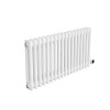 White Electric Horizontal Column Radiator 1.2kW with Wifi Thermostat - H400xW830mm - IPX4 Bathroom Safe