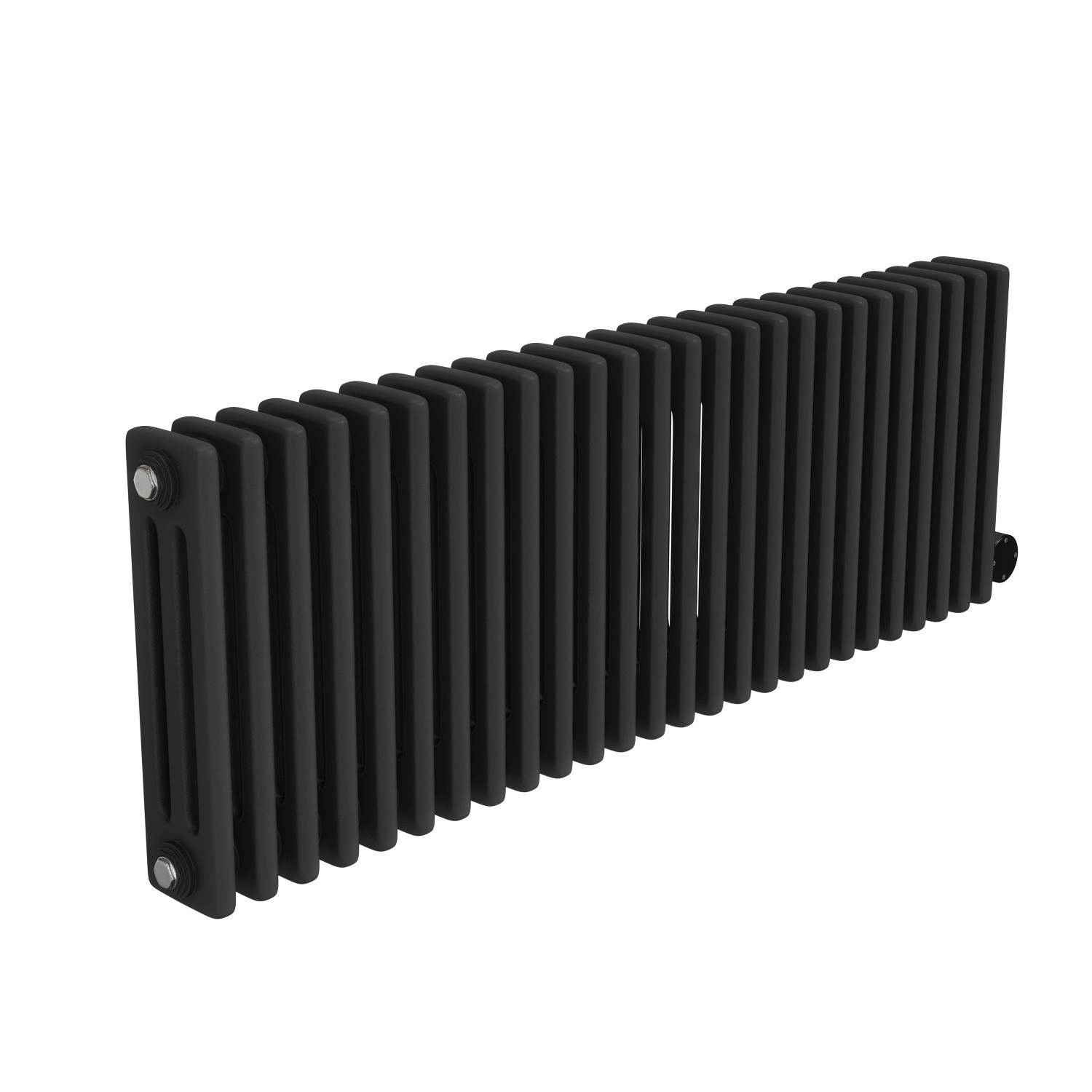 Midnight Black Horizontal Column Smart Electric Radiator with Wi-Fi ...