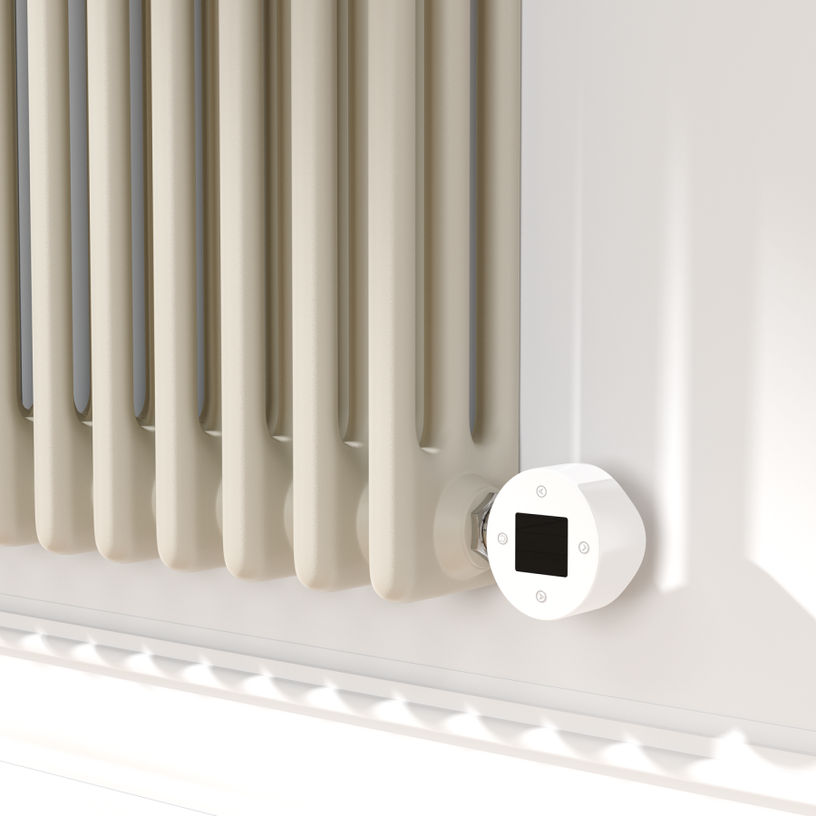 Linen Horizontal Smart Electric Radiator with Wi-Fi Thermostat - 1.2KW - H400xW1190 - Bathroom Safe