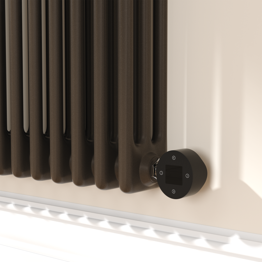 Russet Horizontal Smart Electric Radiator with Wi-Fi Thermostat - 1.2KW - H400xW1190 - Bathroom Safe