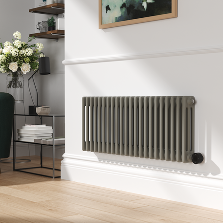 Smoked Stone Horizontal Smart Electric Radiator with Wi-Fi Thermostat ...