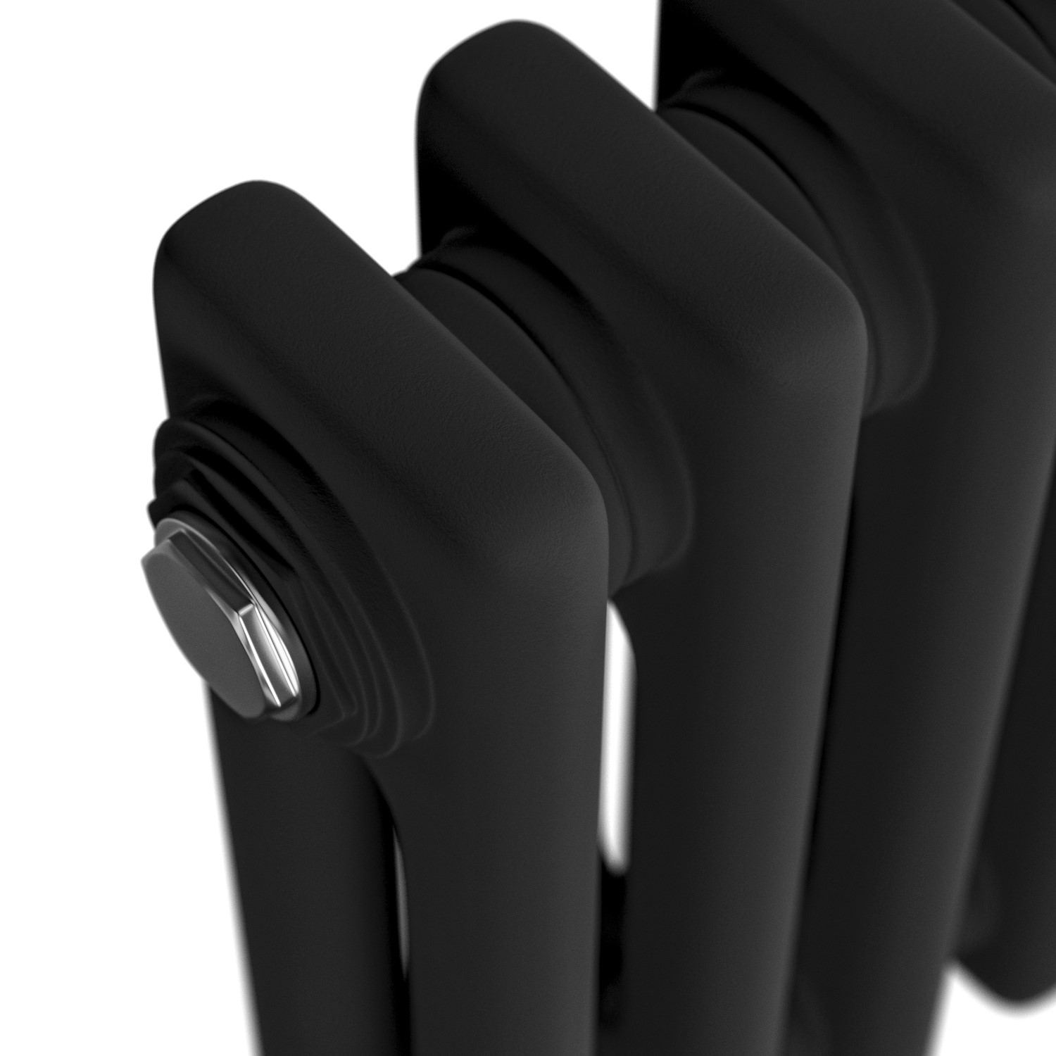 Reggio Midnight Black Horizontal Double Column Traditional Radiator ...