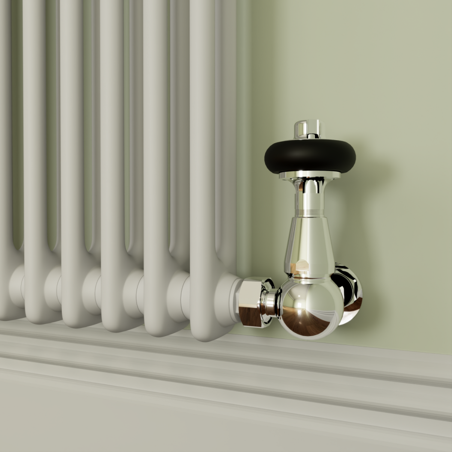 Reggio White Horizontal Double Column Radiator 800x605mm 2680 BTU - Cast Iron Style