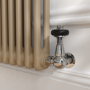 Reggio Beige grey Horizontal Double Column Traditional Radiator 600x830mm 2832 BTU - Cast Iron Style