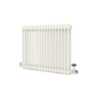Reggio Linen Horizontal Double Column Traditional Radiator 600x830mm 2832 BTU - Cast Iron Style