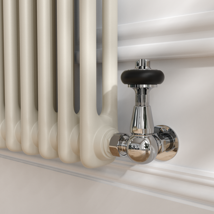 Reggio Linen Horizontal Double Column Traditional Radiator 600x830mm 2832 BTU - Cast Iron Style