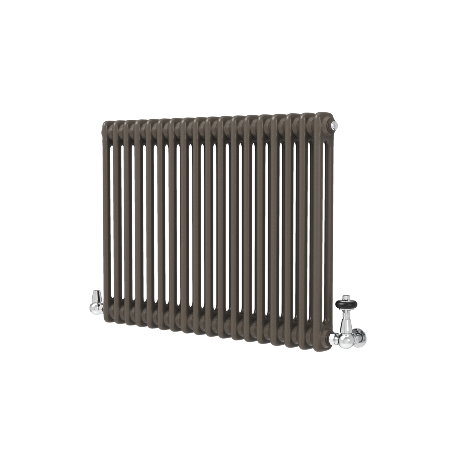 Reggio Russet Horizontal Double Column Traditional Radiator 600x830mm 2832 BTU - Cast Iron Style