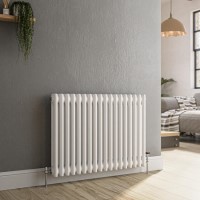 Reggio White Horizontal Double Column Traditional Radiator 600x830mm 2832 BTU - Cast Iron Style Reggio White Horizontal Double Column Traditional Radiator 600x830mm 2832 BTU - Cast Iron Style
