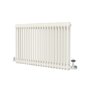 Reggio Linen Horizontal Double Column Traditional Radiator 600x1010mm 3462 BTU - Cast Iron Style