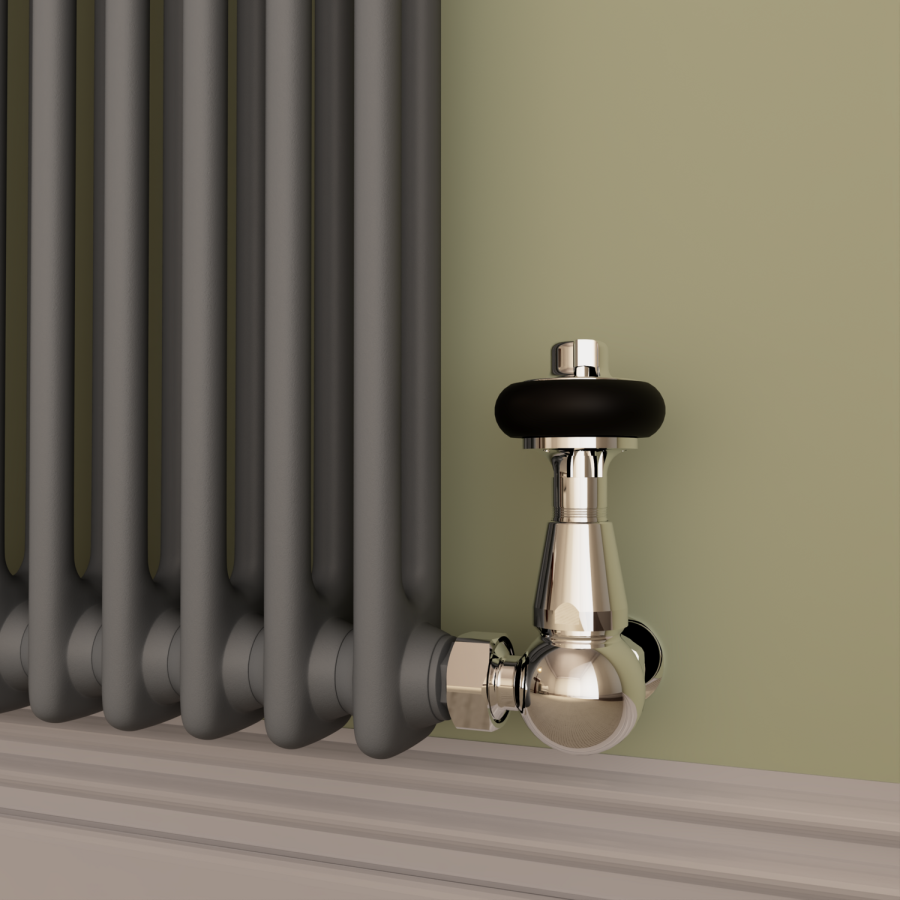 Reggio Anthracite Horizontal Double Column Traditional Radiator 800x1010mm 3462 BTU - Cast Iron Style