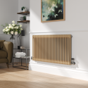 HCD26-600-EBCT Reggio Elk brown Horizontal Double Column Traditional Radiator 600x1190mm 4091 BTU - Cast Iron Style