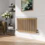 Reggio Elk brown Horizontal Double Column Traditional Radiator 600x1190mm 4091 BTU - Cast Iron Style