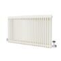 Reggio Linen Horizontal Double Column Traditional Radiator 600x1190mm 4091 BTU - Cast Iron Style