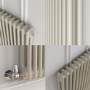 Reggio Linen Horizontal Double Column Traditional Radiator 600x1190mm 4091 BTU - Cast Iron Style