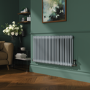 Reggio Salt & Pepper Horizontal Double Column Traditional Radiator 600x1190mm 4091 BTU - Cast Iron Style