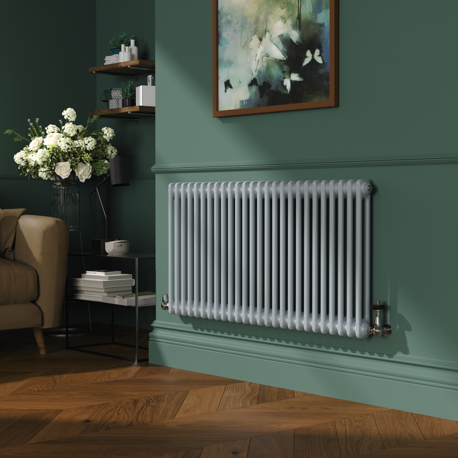Reggio Salt & Pepper Horizontal Double Column Traditional Radiator ...