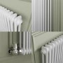 Reggio White Horizontal Double Column Traditional Radiator 800x1190mm 4091 BTU - Cast Iron Style