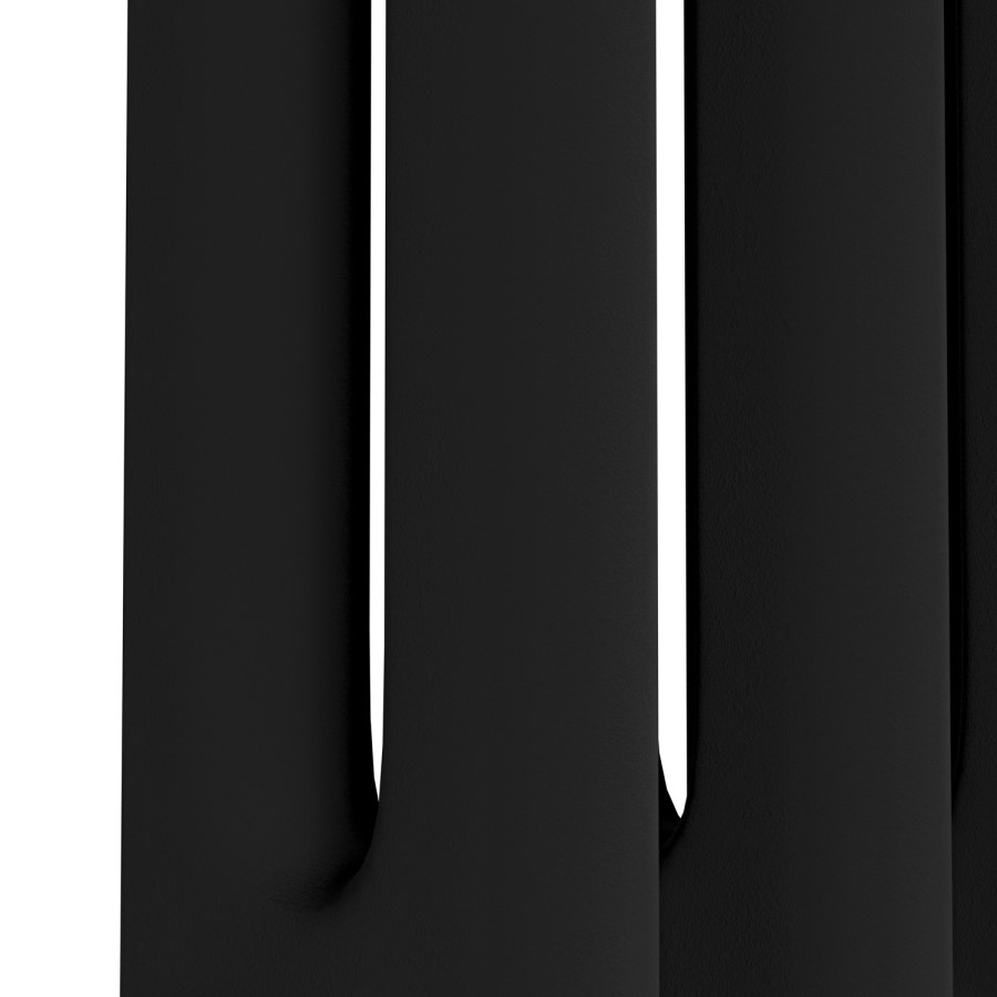 Reggio Midnight Black Horizontal Double Column Traditional Radiator 300x425mm 735 BTU - Cast Iron Style