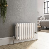 Reggio White Horizontal Double Column Traditional Radiator 300x425mm 735 BTU - Cast Iron Style Reggio White Horizontal Double Column Traditional Radiator 300x425mm 735 BTU - Cast Iron Style