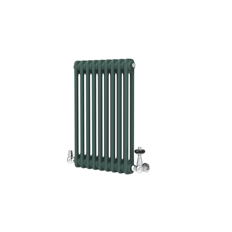 Reggio Evergreen Horizontal Double Column Traditional Radiator 600x425mm 1416 BTU - Cast Iron Style
