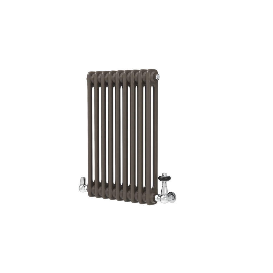Reggio Russet Horizontal Double Column Traditional Radiator 600x425mm 1416 BTU - Cast Iron Style