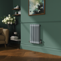 Reggio Salt & Pepper Horizontal Double Column Traditional Radiator 600x425mm 1416 BTU - Cast Iron Style