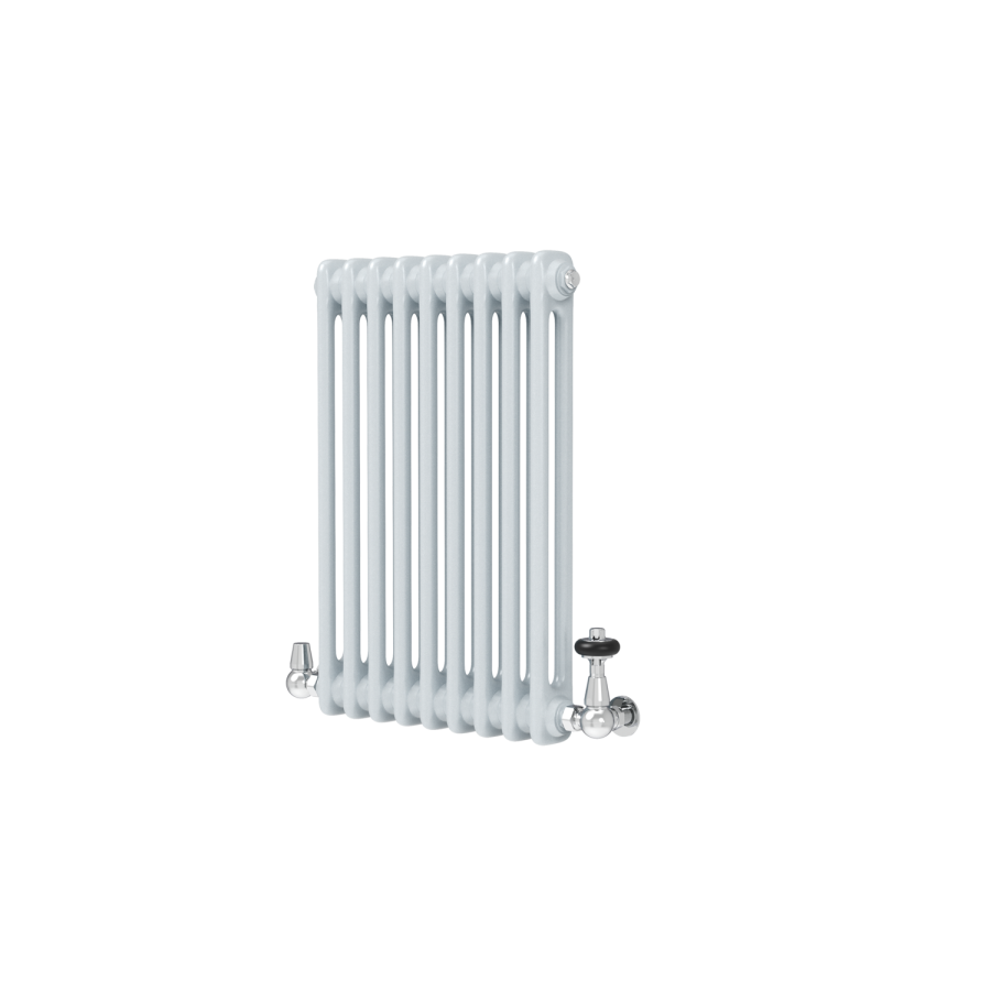 Reggio Salt & Pepper Horizontal Double Column Traditional Radiator 600x425mm 1416 BTU - Cast Iron Style