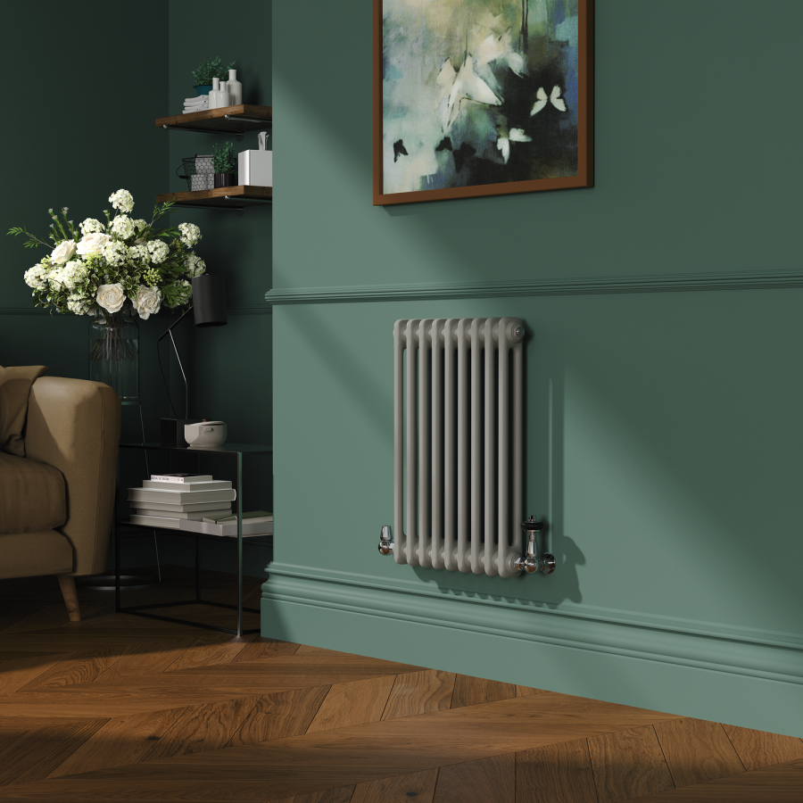 Stone Effect Radiator Black Reggio Smoked Stone Horizontal Double Column Traditional Radiator ...