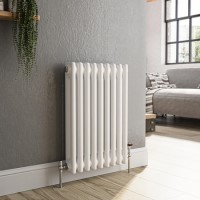 Reggio White Horizontal Double Column Traditional Radiator 600x425mm 1416 BTU - Cast Iron Style Reggio White Horizontal Double Column Traditional Radiator 600x425mm 1416 BTU - Cast Iron Style